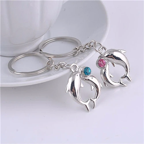 1 пара брелок с дельфином прекрасный любителей сплав Романтический