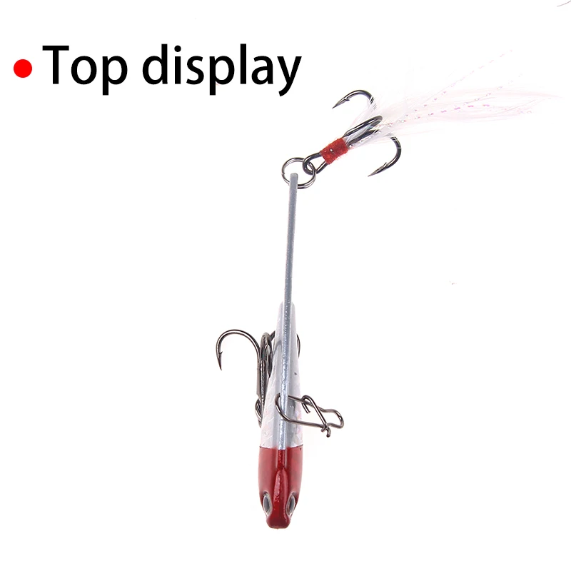 YTQHXY VIB Fishing Lure Hard Bait 65mm 75mm 13g 18g 25g 30g Feather Artificial Spoon With 2 Treble Hooks Fish Tackle WQ517 | Спорт и