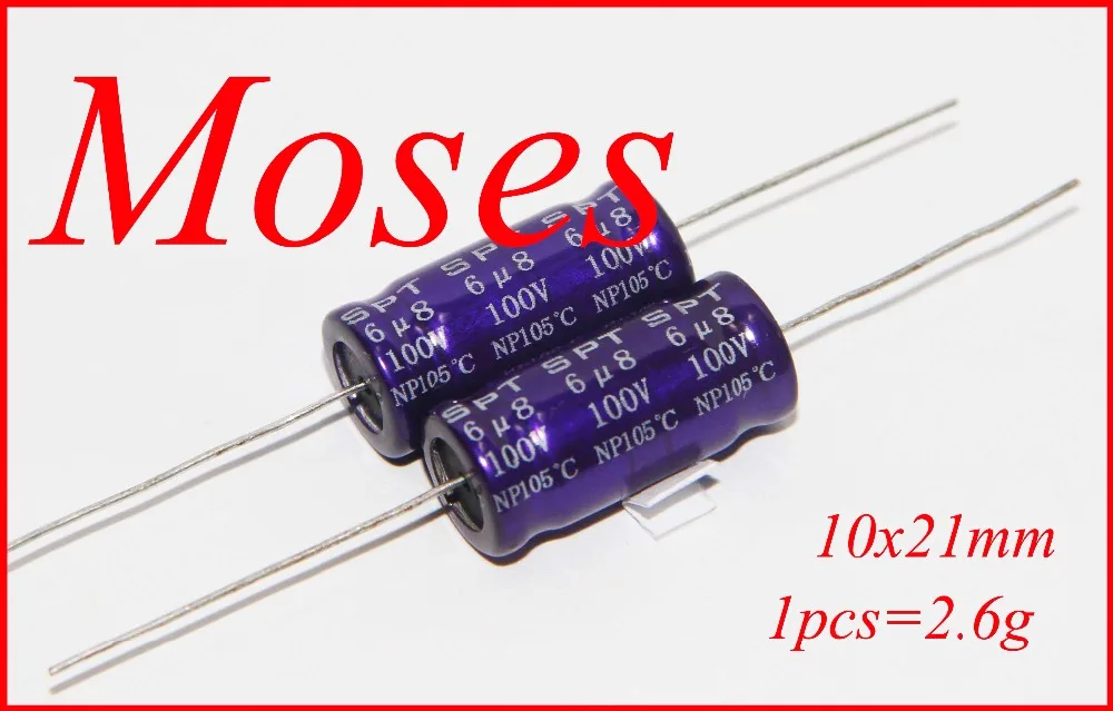 100v 6 8 мкФ 100% оригинальный новый Axial NP биполярный 10x21 мм|capacitive| |