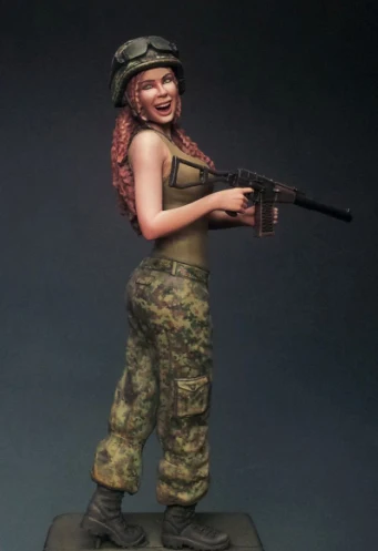 Неокрашенная полимерная фигурка Smile Girl () 1/16 120 мм|resin figure|1/16 scaleresin figures 120mm |