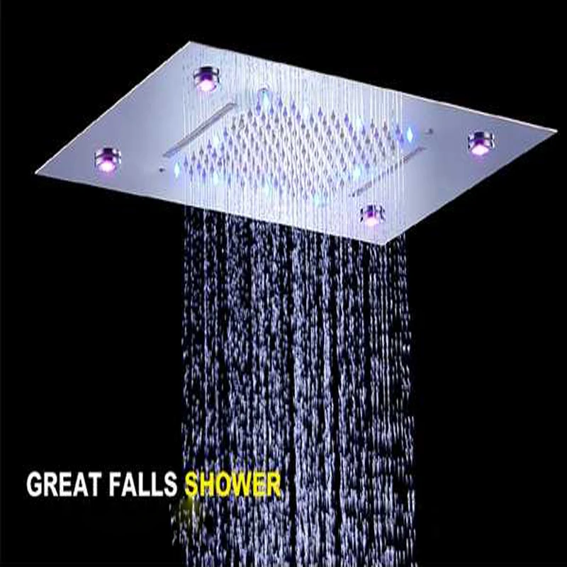 Потолочный скрытый водопад с дождевой насадкой светодиодный светильник большим