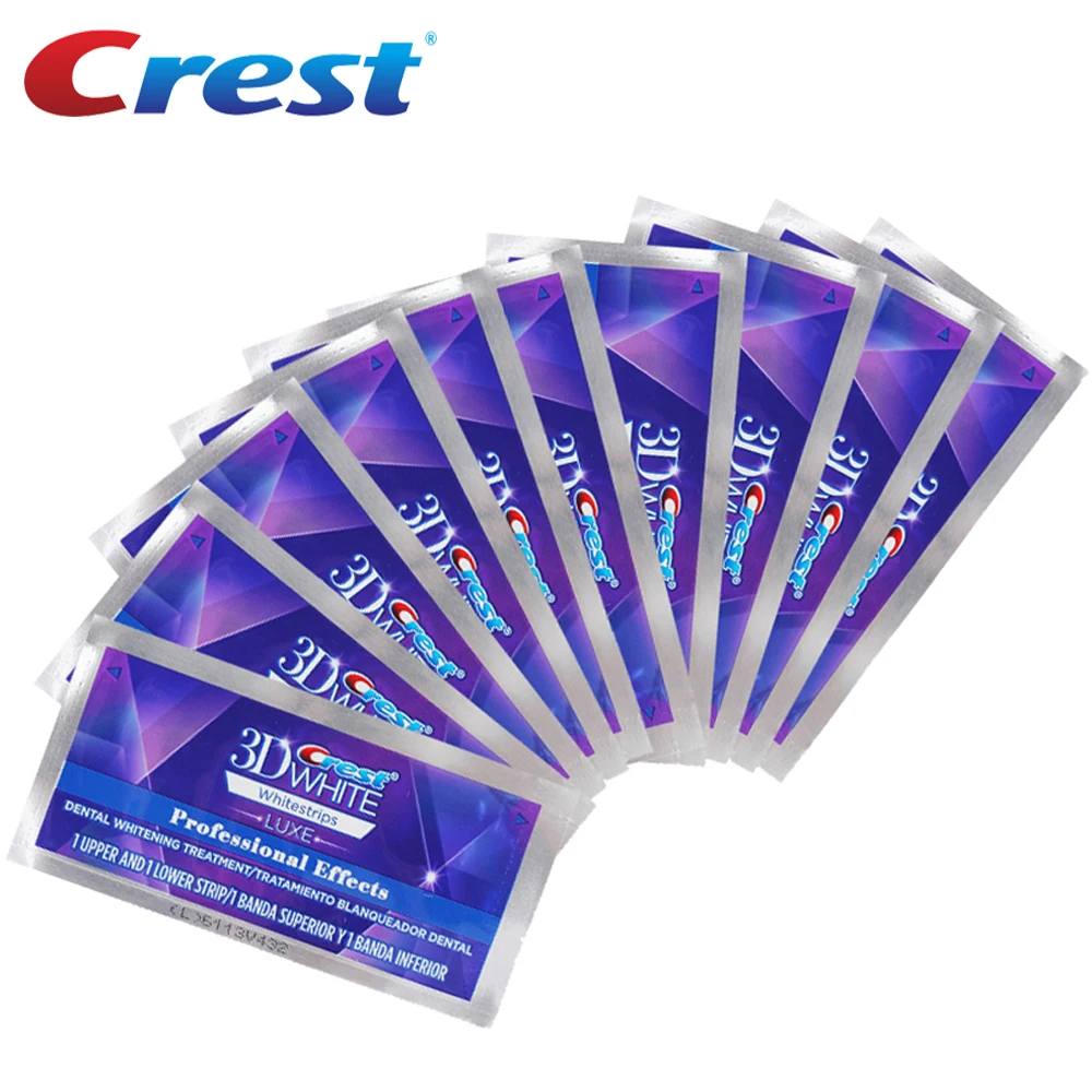 Crest 3D Whitestrips люкс Профессиональные Отбеливающие полоски для зубов Гигиена полости рта Отбеливание зубов Уход за зубами