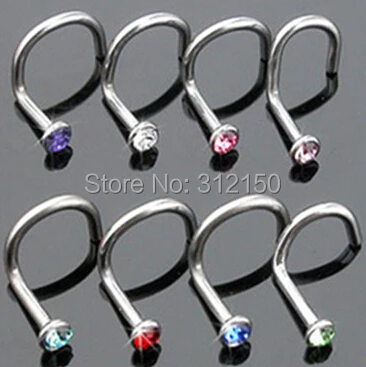 10 шт. Бесплатная доставка кольца для носа ювелирные изделия пирсинга тела модные