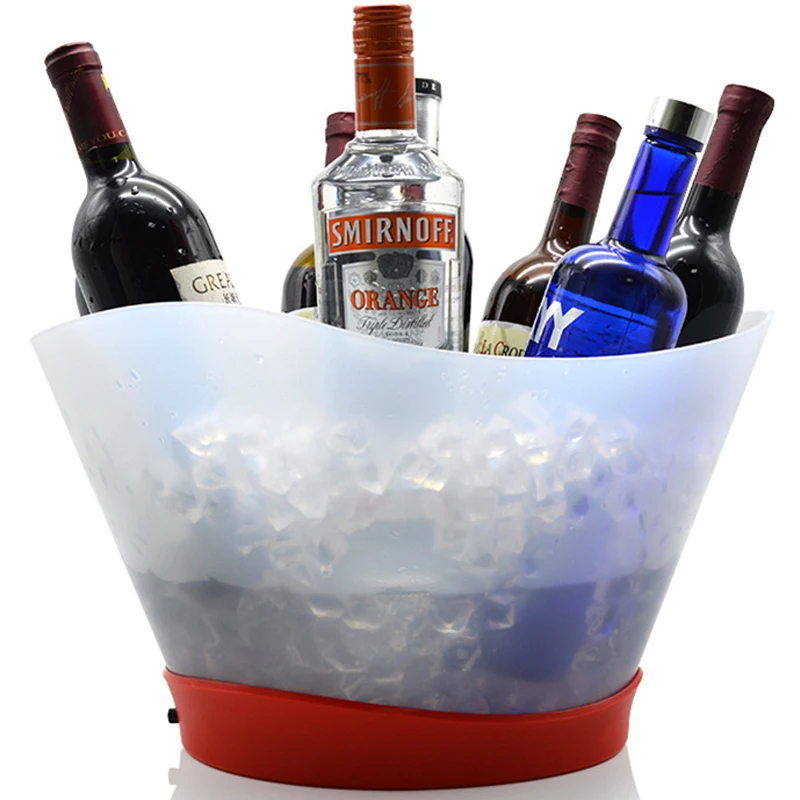 12 л очень большое светодиодное ведро для льда заряжаемое устройство охлаждения