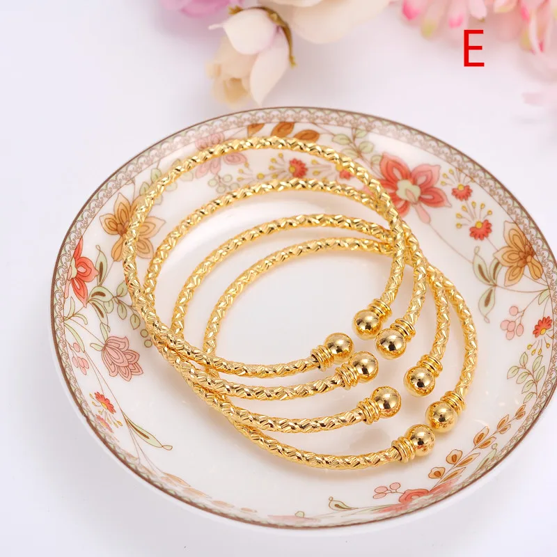 24k золотой браслет для женщин Золотой Дубай Свадебный невесты из эфиопской