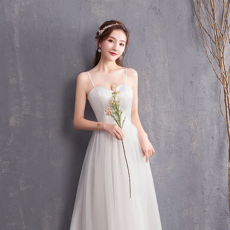 Ruthshen дорожное платье длиной до щиколотки Свадебные платья на бретелях Vestidos De Noiva