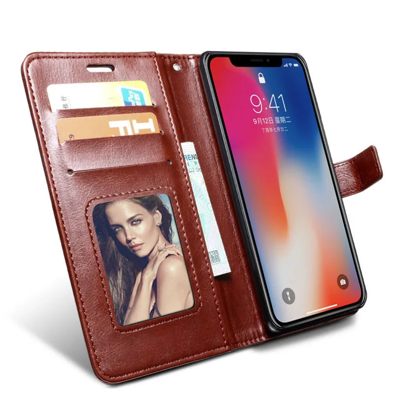 Для Apple IPhone XS Max Чехол Флип кошелек Роскошный PU кожаный чехол для телефона