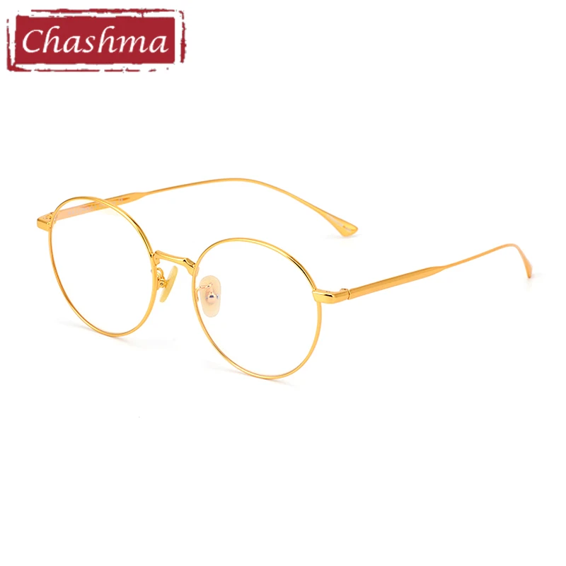 Винтажные титановые золотые оправы для очков Chashma Женские мужские по рецепту