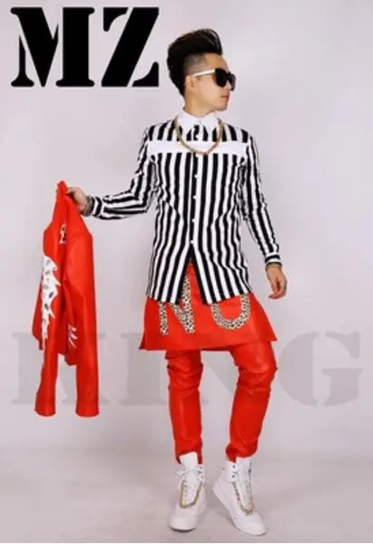 S 5XL хит 2018 Новая мужская певица Мода dj 2PM jun. k ds яркая сверлильная тонкая куртка