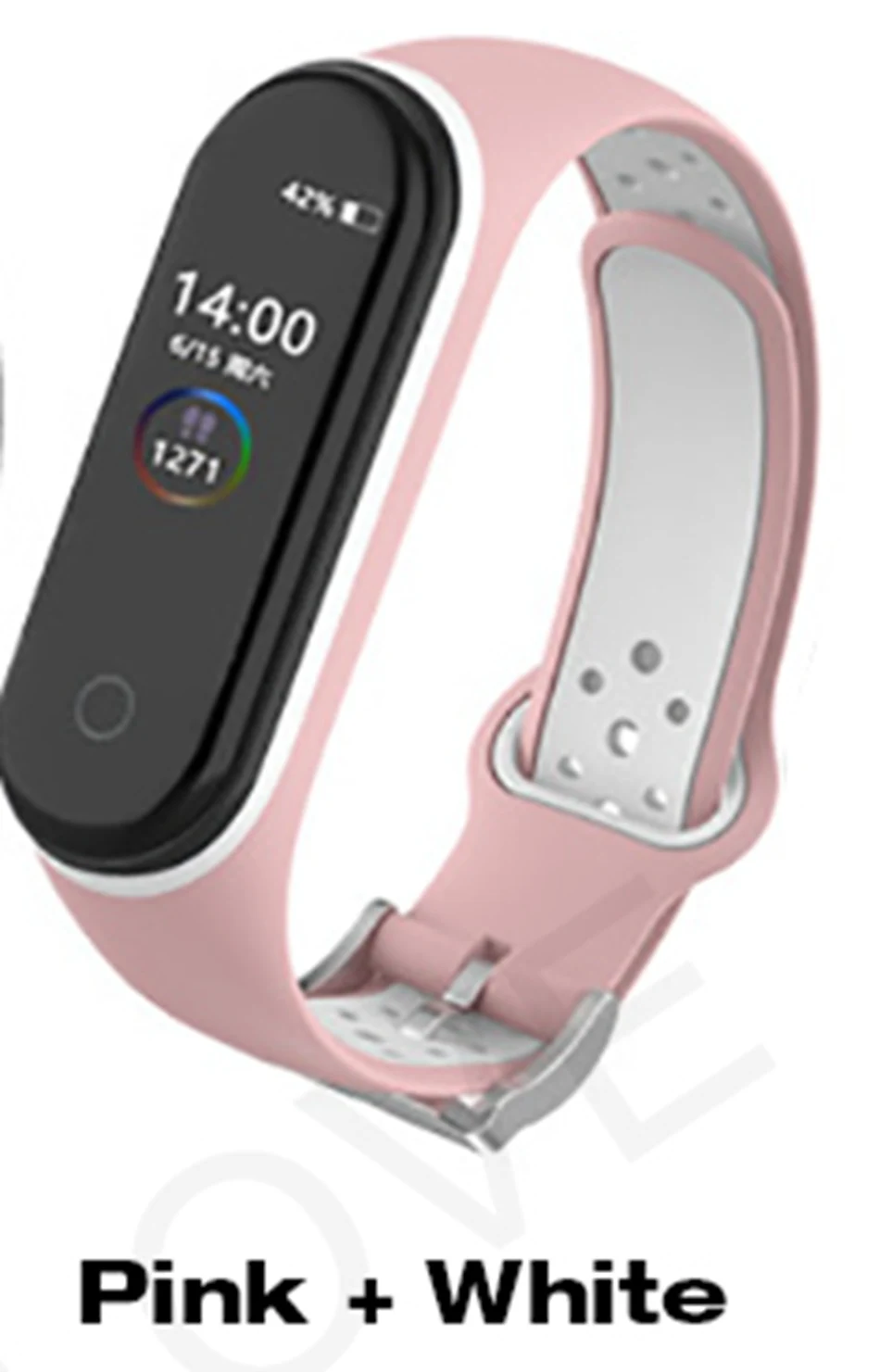 Style 1 pink white Браслет для xiaomi mi Band 3 4 спортивный ремешок часы силиконовый ремешок для xiaomi mi band 4 3 Correa браслет mi band 4 3 ремешок - Цвет: Style 1 pink white