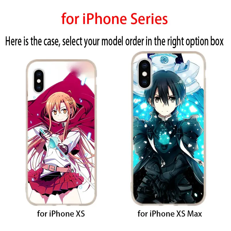 Чехол sword art online для iPhone 12 11 Pro X XS Max XR 8 7 6 Plus 5s SE 2020 S 1 Mini|Бамперы| |