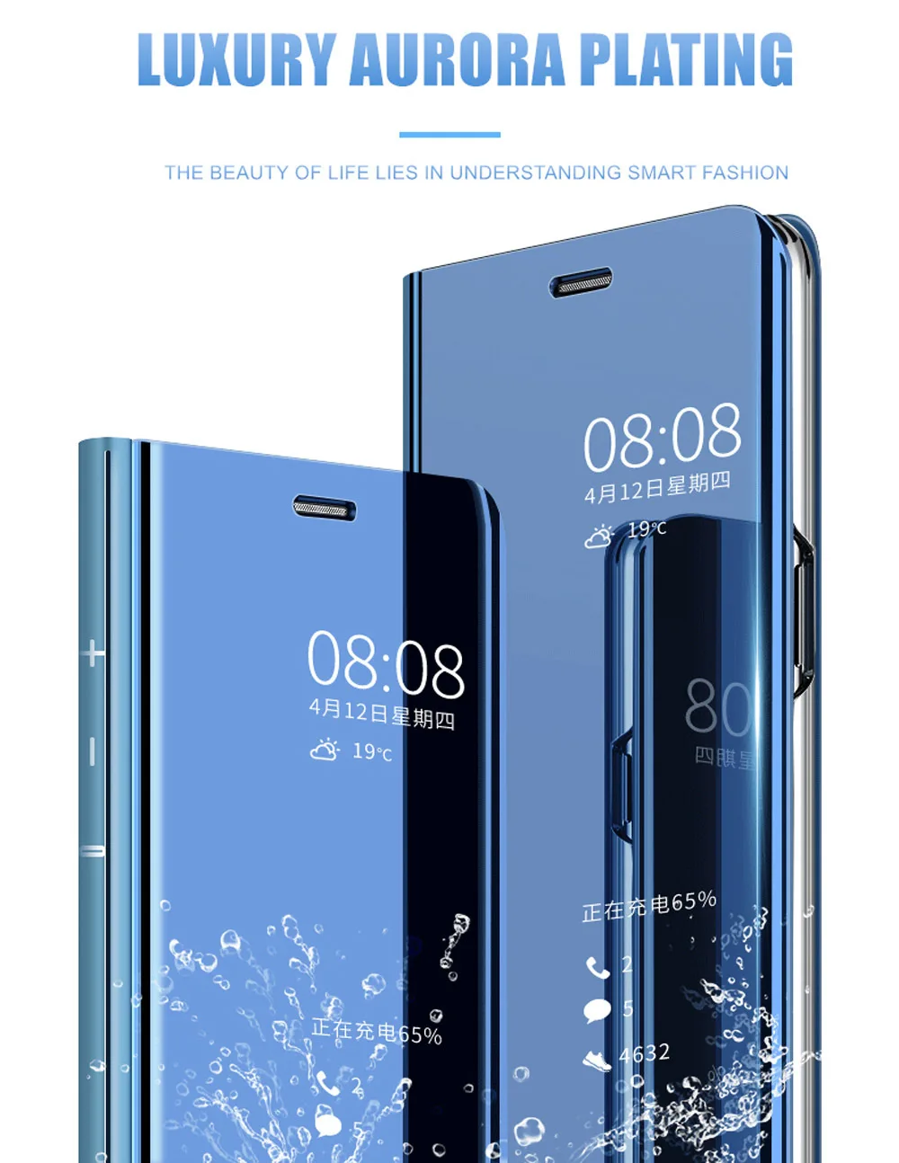 Роскошное умное зеркало флип чехол для huawei P20 P10 lite P9 P8 Lite Коврики 8 9 10 20 pro lite honor 8 9 lite 10 8X Макс крышка