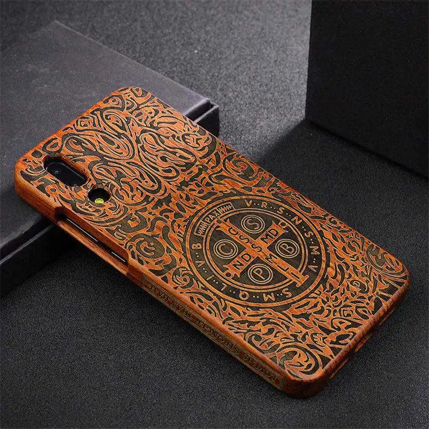 Boogic Original Case For Huawei P20 Pro Pure Rosewood Wood Lite 360 Full Protective Cover |