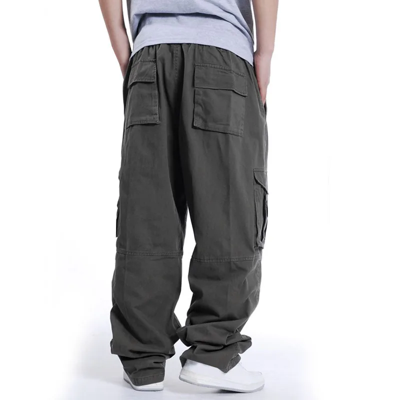 MFERLIER свободные весна лето брюки карго Мужские 5XL 6XL 7XL Большие размеры вес 150 кг повседневные мужские брюки 4 цвета