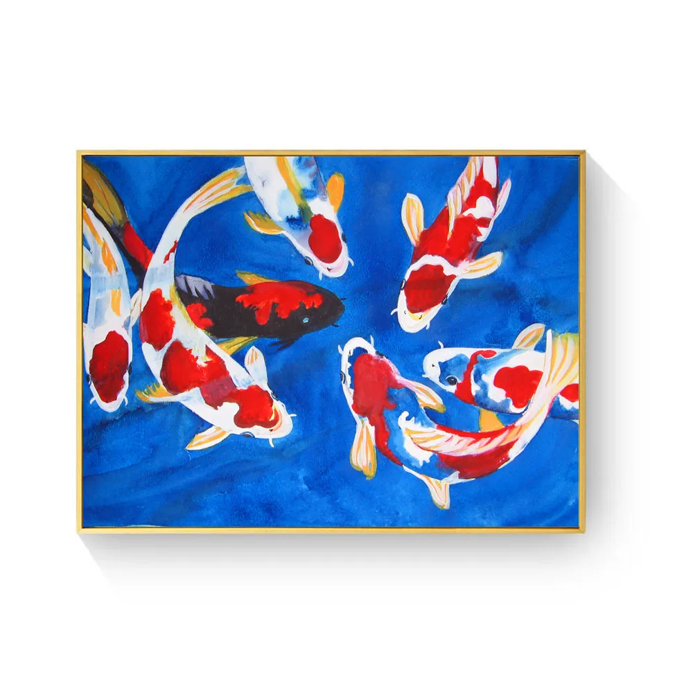 Fish Koi Карп художественный Рисунок на холсте принт постер настенные картины для