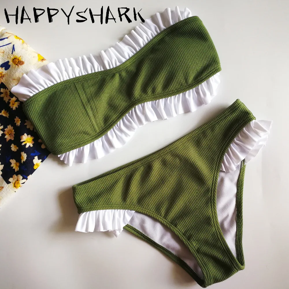 Женский купальник бикини в полоску HAPPYSHARK 2 шт. | Женская одежда
