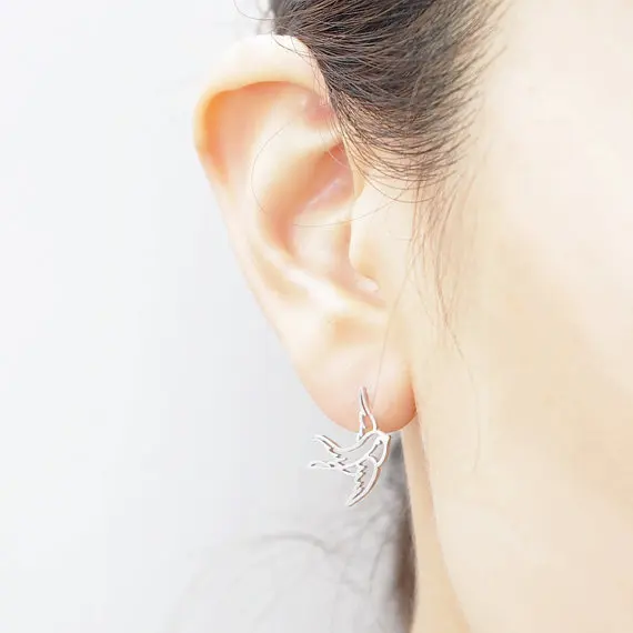 10 шт./лот милые ювелирные изделия в виде животных золотые/розовые золотые серьги