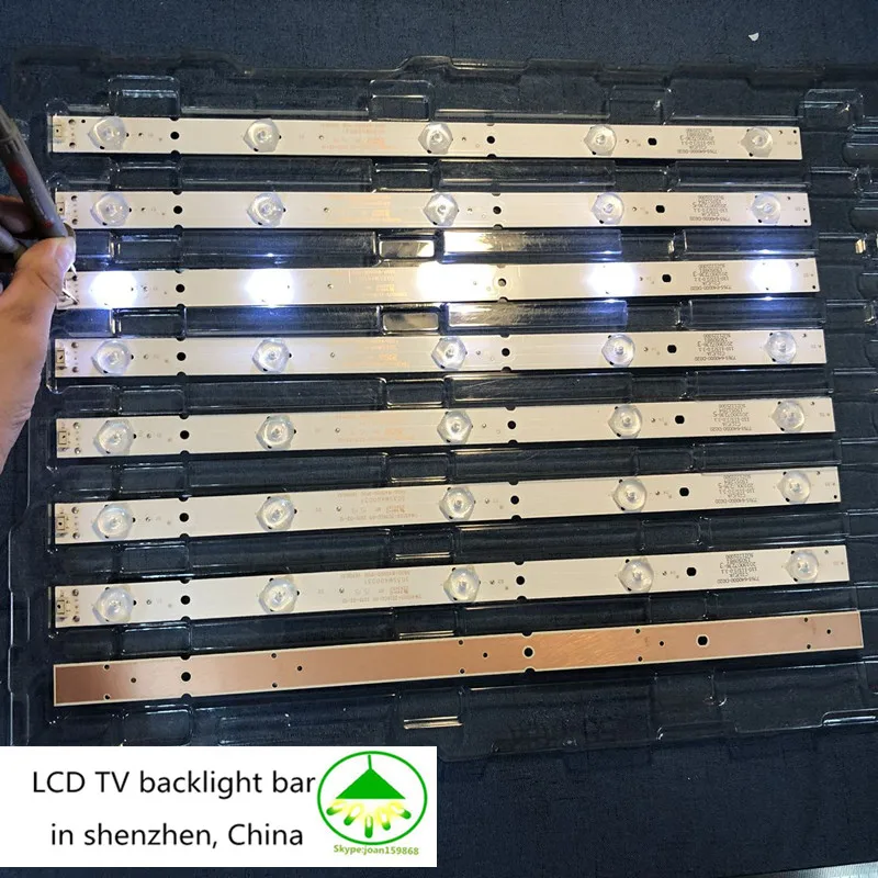 8 шт./партия для Skyworth 40E6000 40E3000 40E3500 подсветка бар 5800-W40000-3P00/2P00/1P00 VER0.0 1 шт = 5LED* 3В* 38,3 см