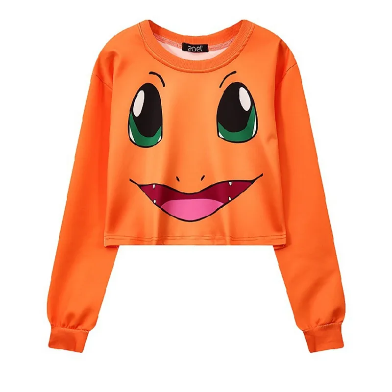 Pokemon Go Cropped Hoodie Charmander 