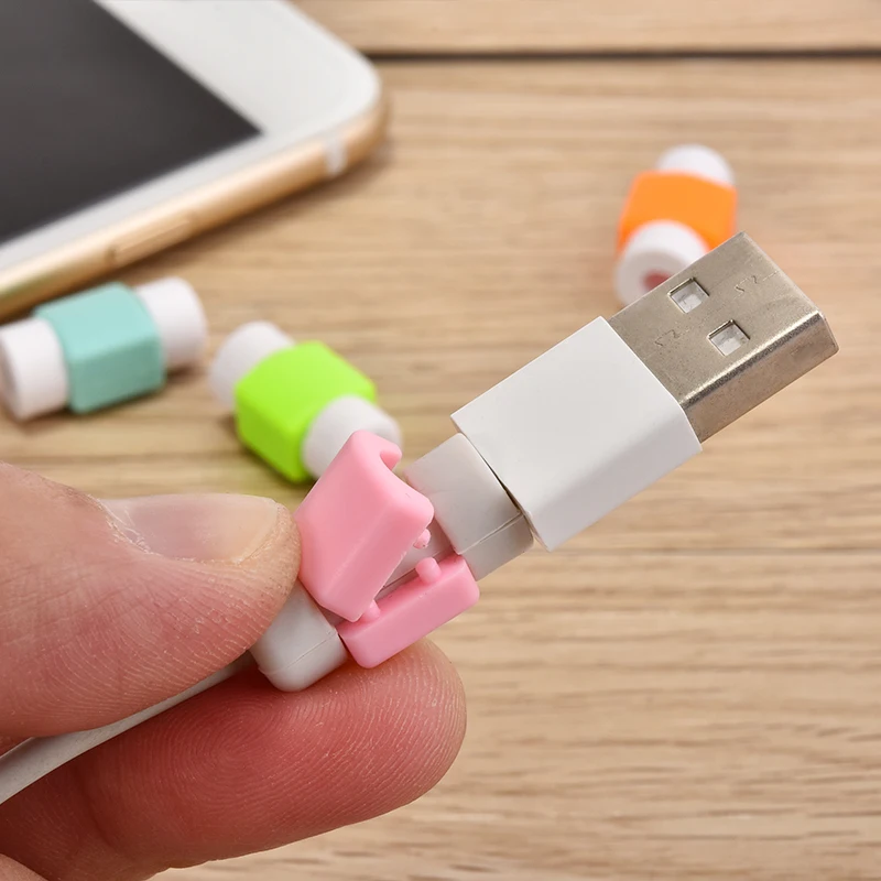 10 шт USB кабель протектор Saver Наушники Шнур защита провода крышка 8Pin зарядное