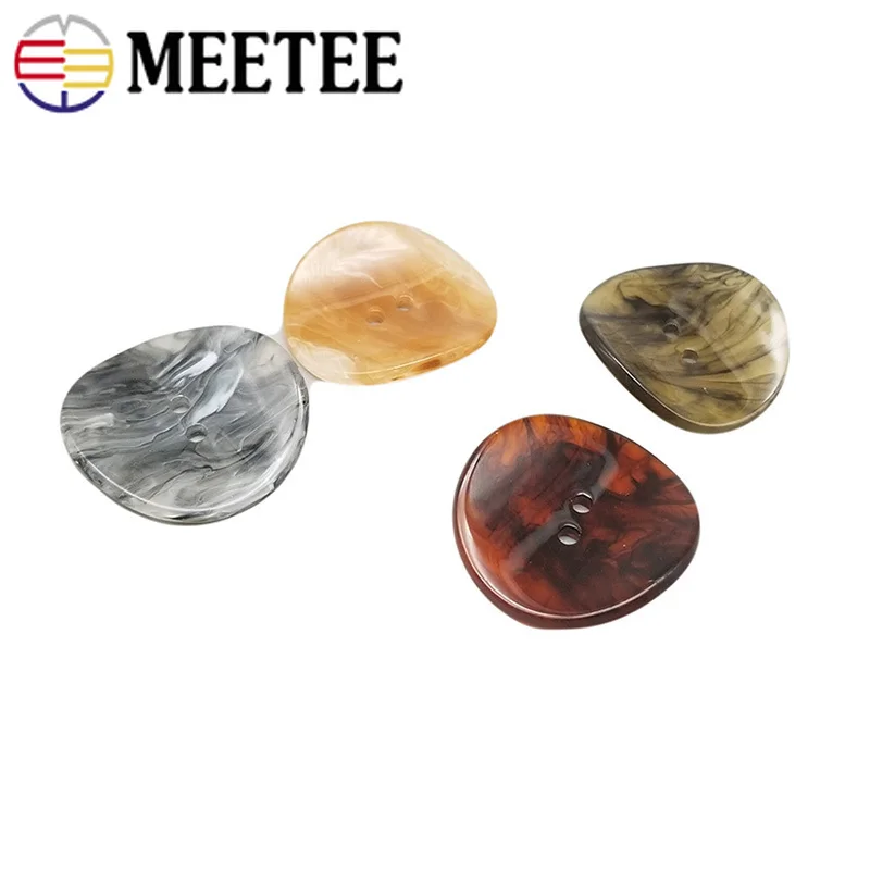 Meetee 10 шт./20 шт. 30 мм акриловые смолы кнопка 2 отверстия круглые пуговицы DIY Декор пальто с пряжками Костюм Швейные аксессуары CN037