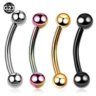 Титановые кольца G23 для пирсинга носа, губ, бровей, Ушная перегородка хрящевая спираль, 1 шт.