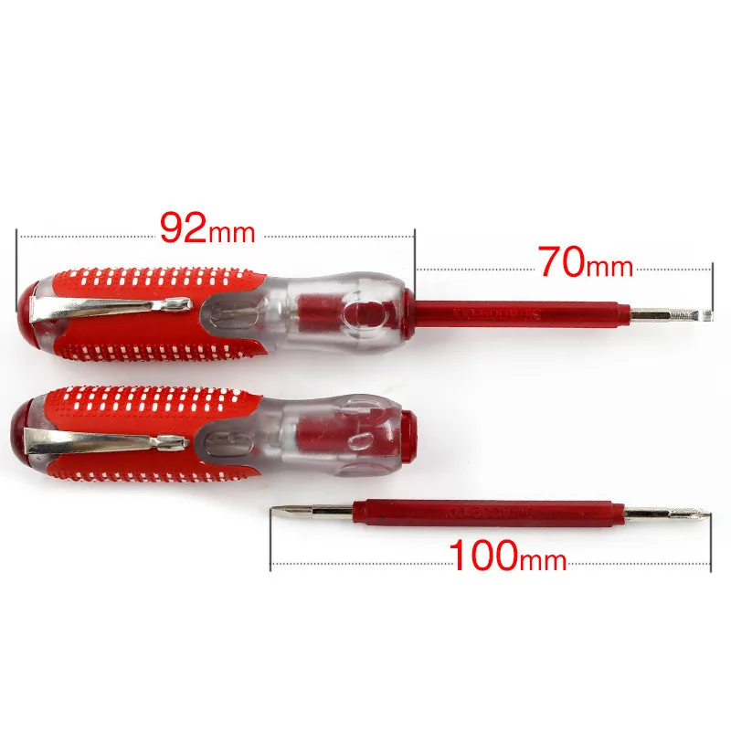 2 in 1 Electrician Home Test Pen Tools 100-500V Multi Function Screwdriver Pencil Sturdy Red Durable Insulation Tool | Инструменты