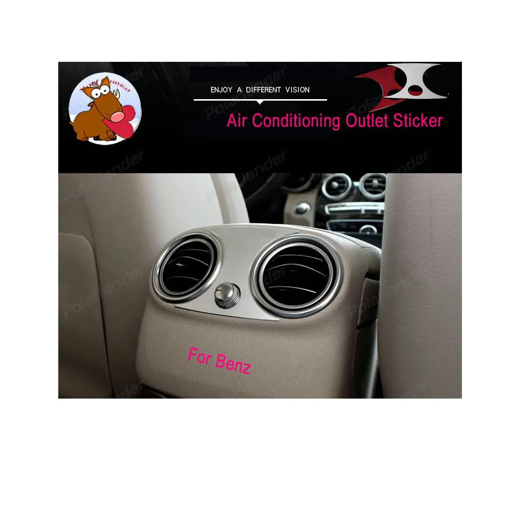 

Nice look Car Rear Air Conditioning Outlet Sticker Decoration Sequins For Mer-cedes Be-nz C class GLC C180L C200L C260L