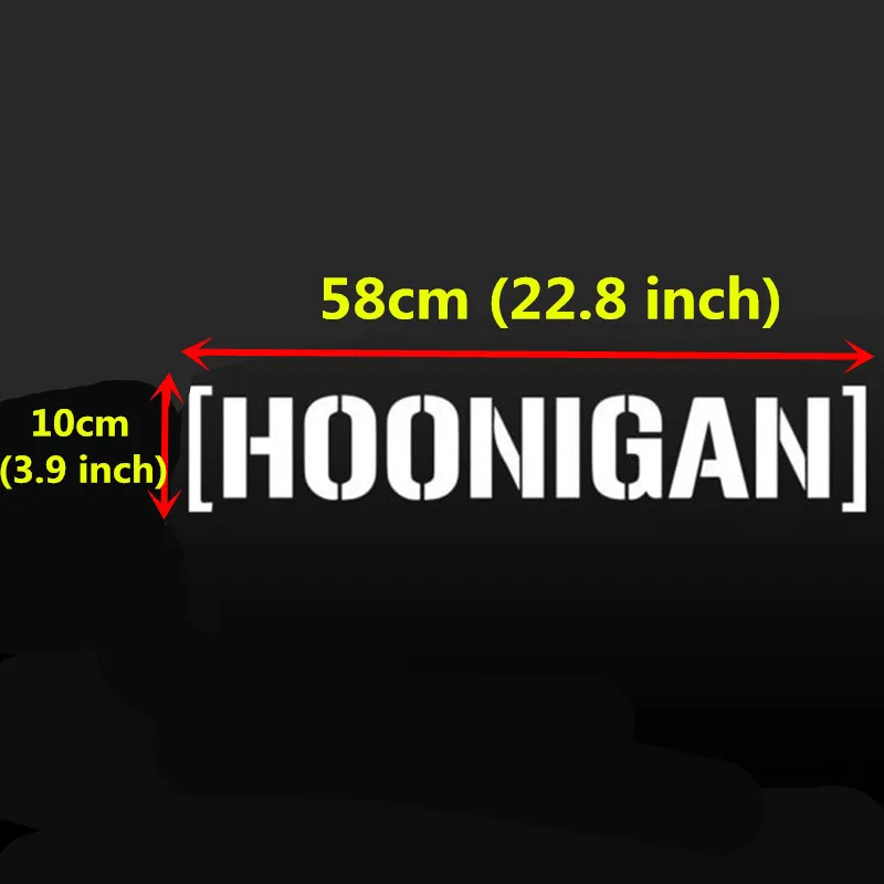 Newbee 58 см x 10 см креативный HOONIGAN стикер винил JDM Кен Блок автомобиль Drift HOON низкий турбо тюнер для Fiesta наклейка на бампер, окно