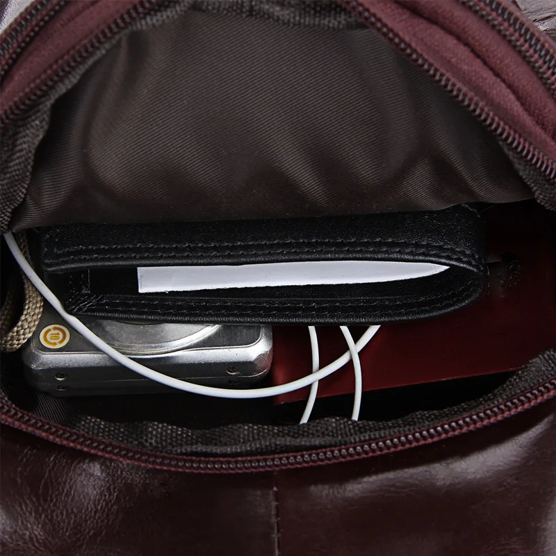 Мужская сумка мессенджер VM из натуральной кожи на одно плечо водонепроницаемая с