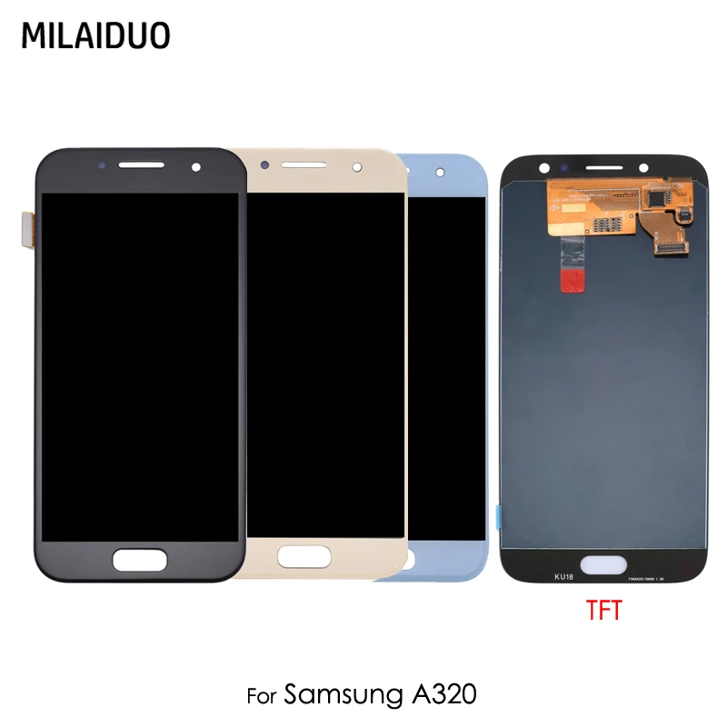 TFT/AMOLED для Samsung Galaxy A3 2017 a320 A320F ЖК дисплей кодирующий преобразователь сенсорного