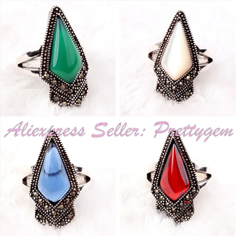 Бесплатная Доставка 9x11 мм Ромб Формы Бусин Старину Тибетский Серебряный