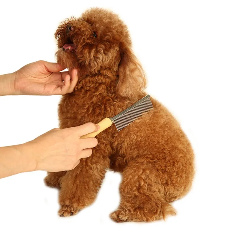 

Pet Single Row Wooden Handle Comb for Dogs Cats to Remove Hair Knot Pet Supplies