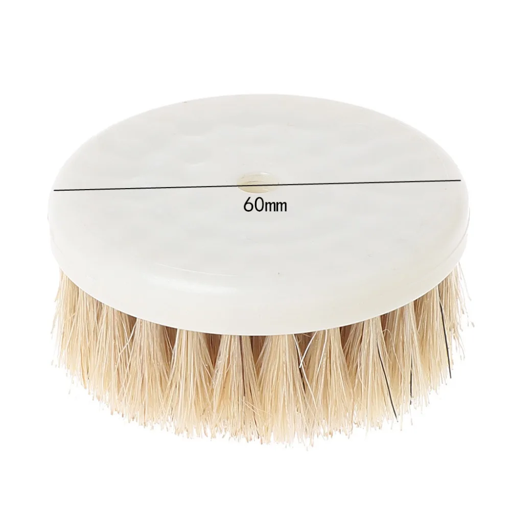 

60mm Brown Drill Powered Scrub Heavy Duty Cleaning Brush With Stiff Bristles Tools-38#