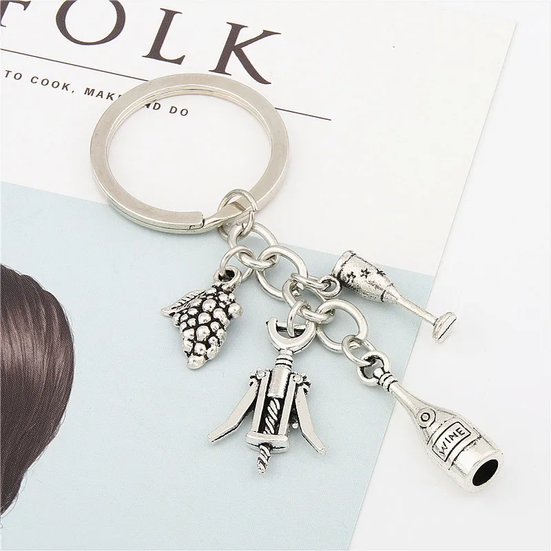 1 шт. подвески для красного вина брелок винограда с открывалкой Женские Ювелирные