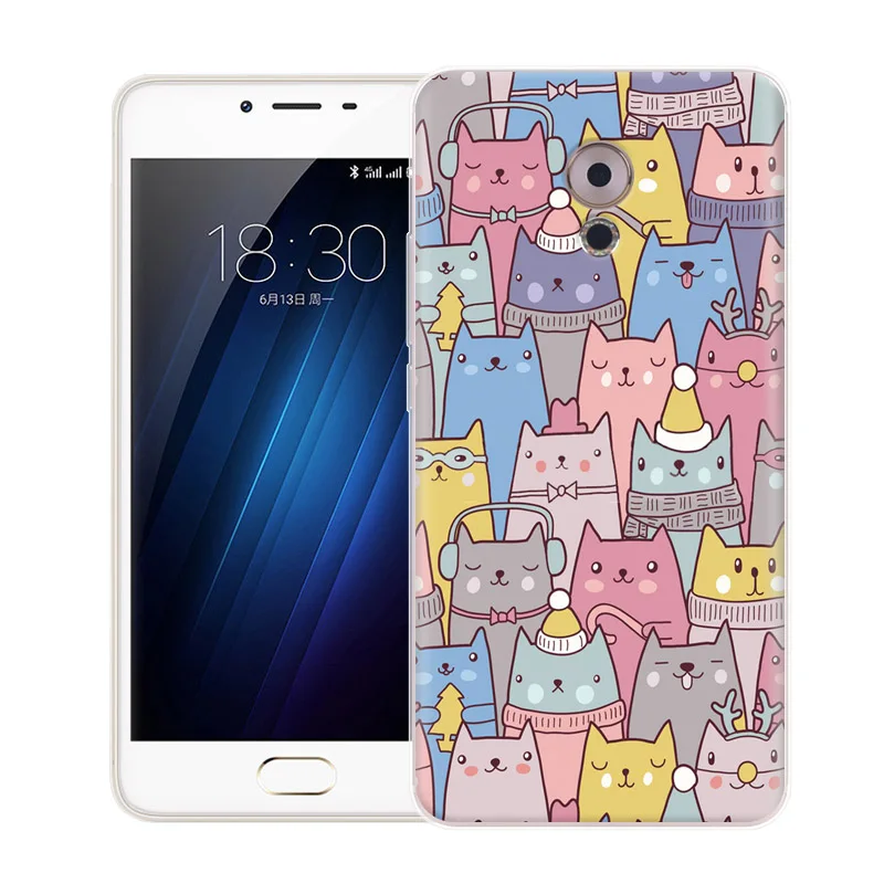 Meizu Pro 6 Plus чехол мультфильм Пластик прозрачный пограничной задняя крышка