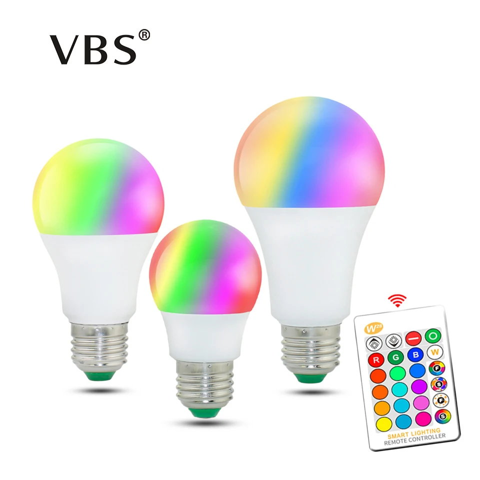 Диммирусветодиодный Светодиодная лампа E27 5 Вт RGB 10 15 RGBW RGBWW 16 цветов с функцией