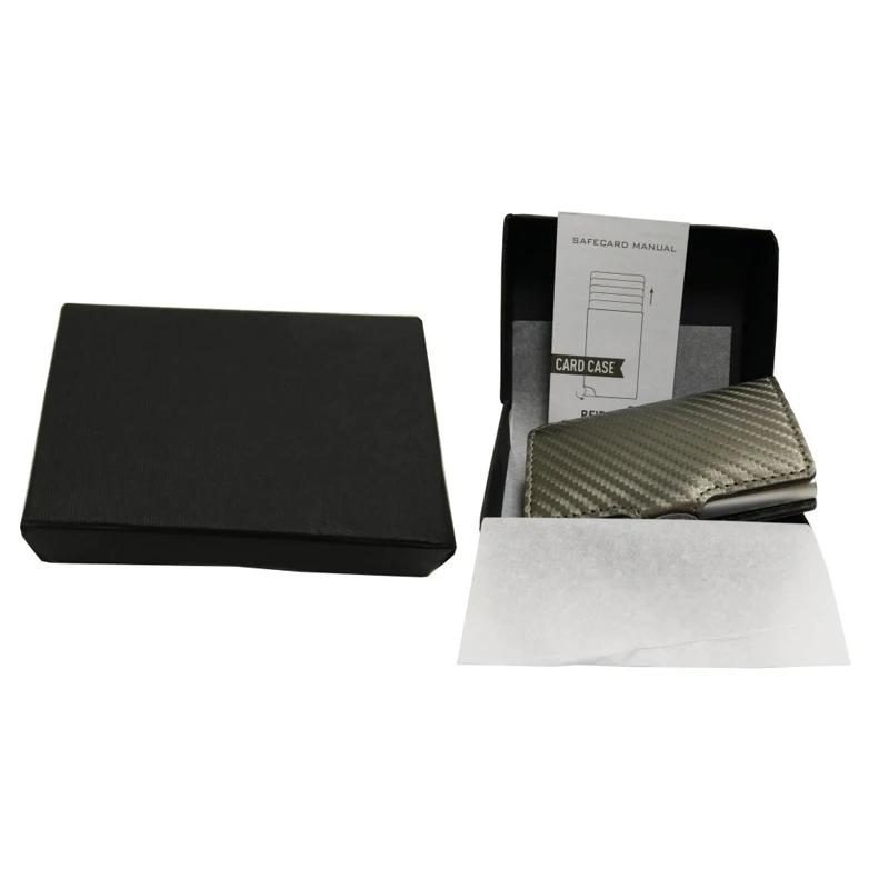 Модный мужской держатель для кредитных карт RFID 2019 из углеродного волокна