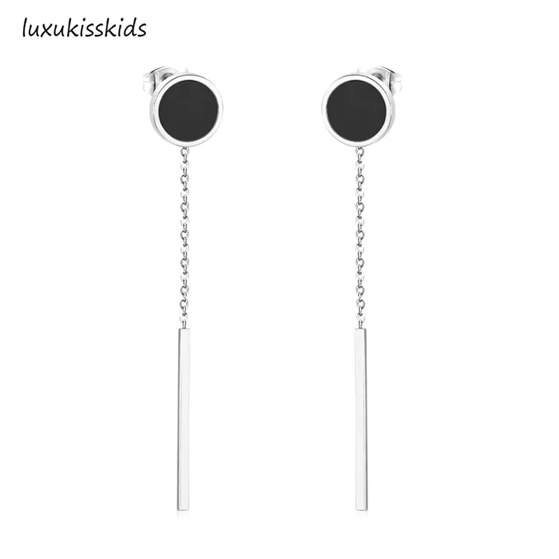 Luxukissids, 5 стилей, корейские серьги с длинной кисточкой, наборы, 316L, нержавеющая сталь, Висячие ювелирные изделия, Комплект сережек для женщин, золотые/серебряные серьги