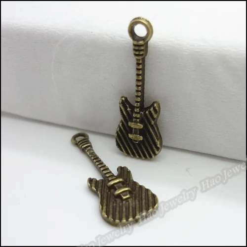 100 шт. винтажные брелоки музыкальные инструменты подвеска античные бронзовые