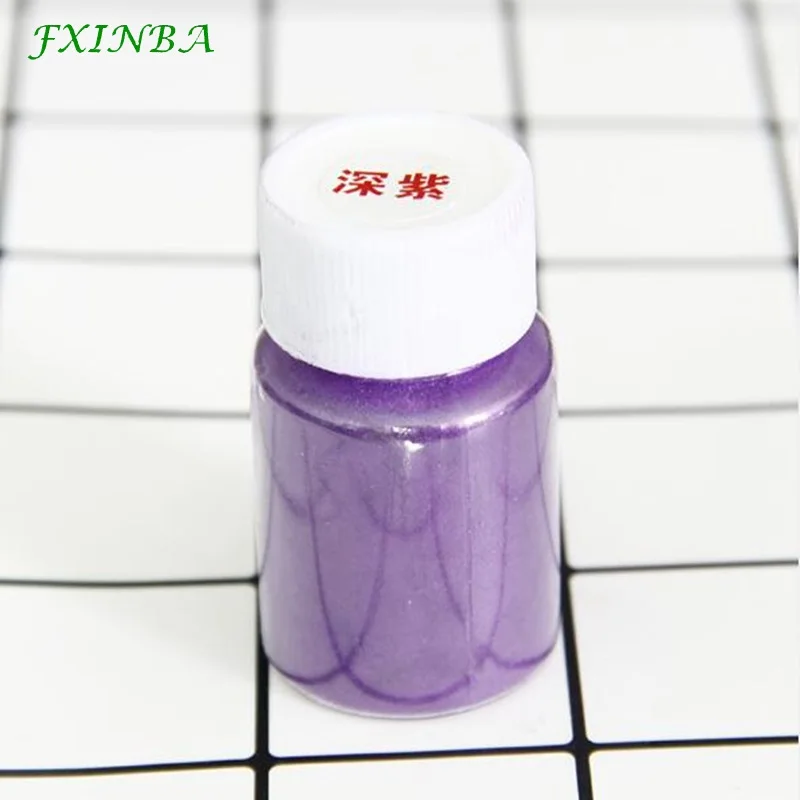 13 Dark Purple FXINBA 24 цвета слюда пудра с эффектом блеска DIY Поставки слаймов игрушки пигмент Декор изготовление краски/дизайн ногтей/порошковая краска пушистый Lizun глина - Цвет: 13 Dark Purple