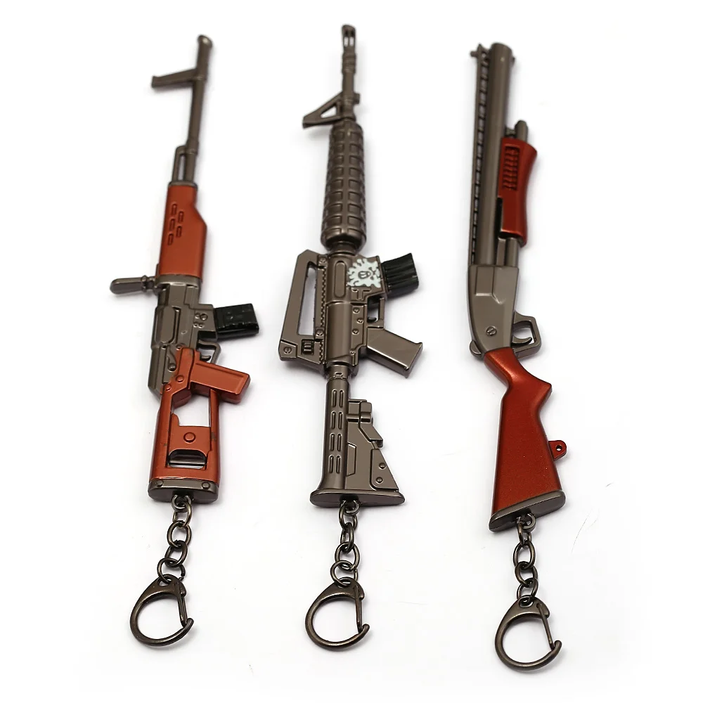 Брелок для ключей с кольцом винтовки металлическое оружие AK47 Pubg 17 см|Брелоки| |