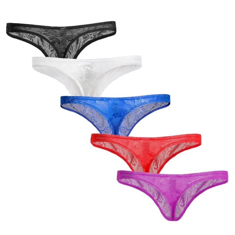 5 горячая Распродажа Мужское нижнее белье прозрачные сетчатые бикини трусы