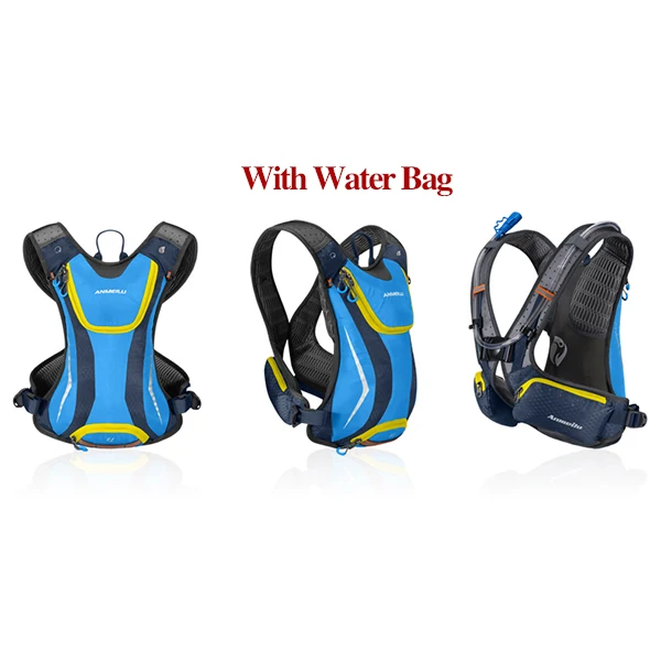 Blue With Water Bag Гидратационный рюкзак для бега, спортивная сумка для бега, профессиональный легкий жилет Mochila Marathon, велосипедная сумка - Цвет: Blue With Water Bag