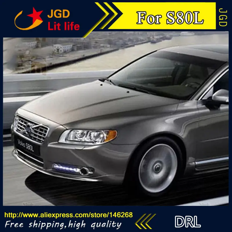 Бесплатная доставка! Дневные ходовые огни для Volvo S80L 6000-2006 12 светодиодный 2013 к |