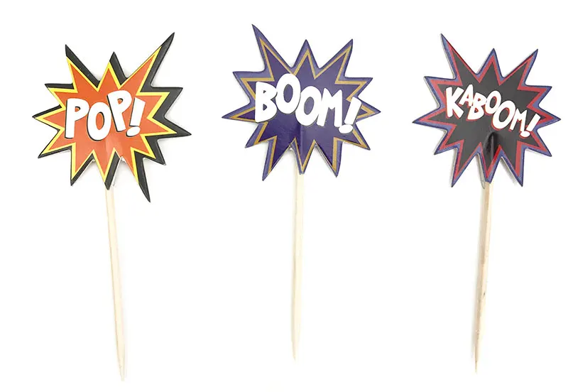 12 комплектов обертки с супергероем кексом детские украшения на день рождения