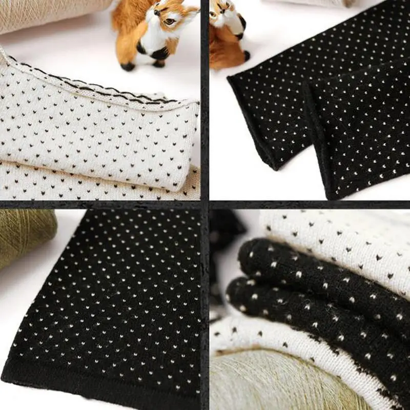 

Women's round Dots Vintage Cashmere Sweater Women Winter Turtleneck Thick Sweaters And Pullovers Female Warm Jumpers QH0345