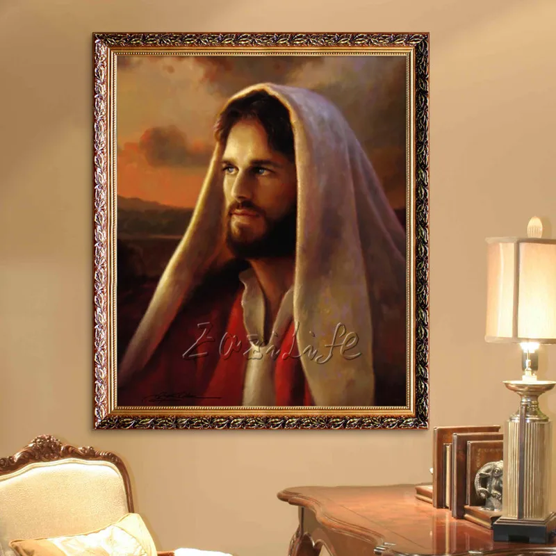 Jesus Christ portrait painting decorative print in Giclee art household adornment picture wall sticker home decor | Дом и сад