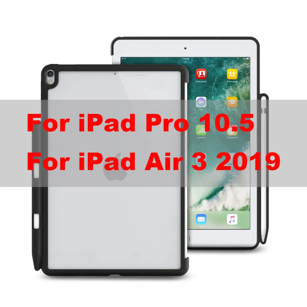 Чехол для iPad Pro 10,5 WOWCASE жесткая задняя панель карандаш держатель идеально подходит Смарт клавиатура Slim Fit задняя крышка для iPad Air чехол Футляр для карандаша для iPad Air 3 10," Чехлы для чехлов