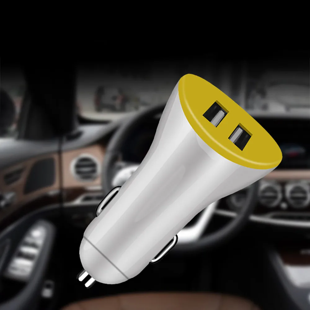 Франшиза 2019 Мини 2.4A двойной USB Автомобильное зарядное устройство 2 порта 12-24V